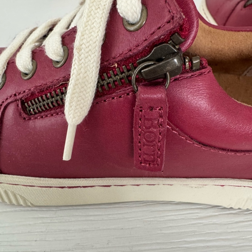 Born Paloma Leather Sneakers with Cream Laces - Picture 4 of 6